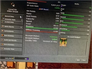 Paladin lvl 181 celebra mais ED 83 - Tibia