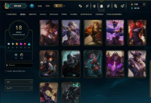 Esmeralda 2 com 100 Champs e 18 Skins - League of Legends LOL