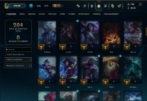 Esmeralda 2 com 100 Champs e 18 Skins - League of Legends LOL