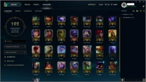 Conta lvl 30, 29 champions, gold IV (MMR de gold IV) - League of Legends LOL