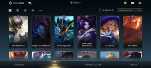 conta Wild Rift platina IV, 31 skins - League of Legends: Wild Rift LOL WR