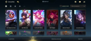 conta Wild Rift platina IV, 31 skins - League of Legends: Wild Rift LOL WR
