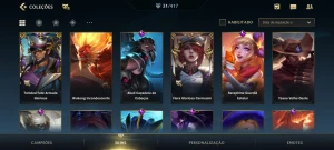 conta Wild Rift platina IV, 31 skins - League of Legends: Wild Rift LOL WR