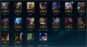 CONTA PRATA4 MUITOS ICONES TOP BARATA - League of Legends LOL