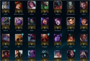 CONTA PRATA4 MUITOS ICONES TOP BARATA - League of Legends LOL