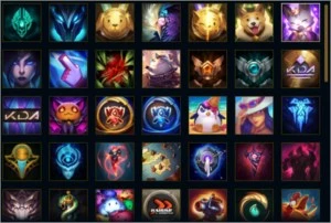 CONTA PRATA4 MUITOS ICONES TOP BARATA - League of Legends LOL