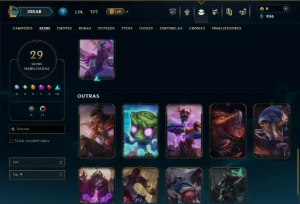 Ouro 4 com 60 Champs e 29 Skins +1 Prestigio da Zoe - League of Legends LOL