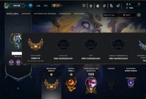 Ouro 4 com 60 Champs e 29 Skins +1 Prestigio da Zoe - League of Legends LOL