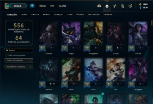 Conta Unranked com TODOS os champs e 111 Skins + 1400 RP - League of Legends LOL