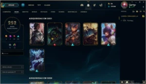 Conta de LOL Todos os champions 250+ skins 19k blue essence - League of Legends