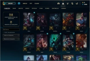 Conta ouro 3 com 3 skins e 32 champs - League of Legends LOL