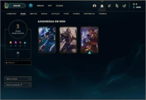 Conta ouro 3 com 3 skins e 32 champs - League of Legends LOL