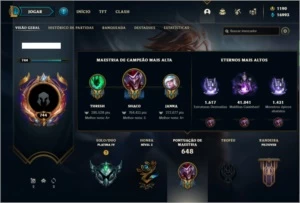 Conta platina 4 com TODOS os champs e 236 skins + LEVEL 744 - League of Legends LOL