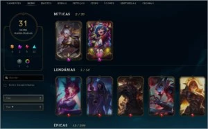 Conta League of Legends Diamond IV 104 champions + skins LOL