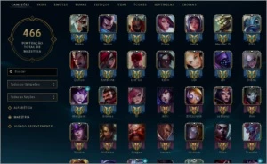 CONTA OURO 2 - TODOS OS CAMPEÕES - 233 SKINS - League of Legends LOL