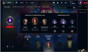CONTA LOL LEVEL 318 - Faltam apenas 11 champ para ter todos - League of Legends