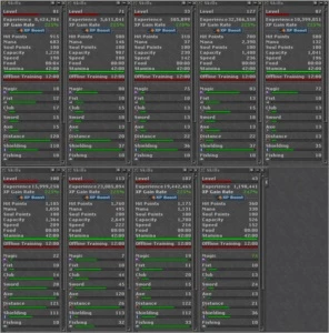 MS 500 + ED 330 + EK 240 + ALTS COM SKILLS ALTOS - Tibia