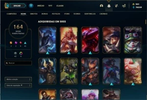CONTA DIAMANTE 1 - 164 SKINS - TODOS OS CAMPEÕES - League of Legends LOL