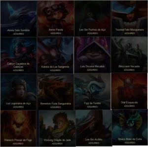 Conta Diamante 3 82 champ 16 skins - League of Legends LOL