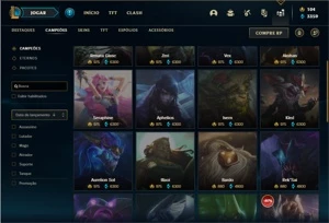 Conta bronze 1 com 130 Champs e 159 Skins - League of Legends LOL