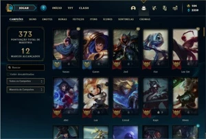 Conta bronze 1 com 130 Champs e 159 Skins - League of Legends LOL
