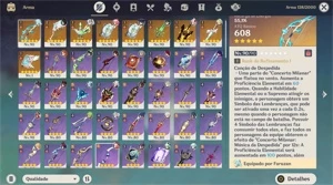 [AR60] Conta ENDGAME com 25 T5,9 armas T5 e muito mais!!! - Genshin Impact