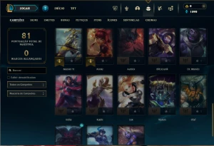 Esmeralda 2 com 40 Champs e 21 Skins + 4 Fragmentos - League of Legends LOL