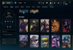 Esmeralda 2 com 40 Champs e 21 Skins + 4 Fragmentos - League of Legends LOL