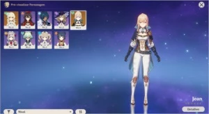 Conta com a personagem 5 estrelas Jean. AR7 - Genshin Impact