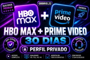Hbo Max + Prime Video - 30 Dias Entrega Automatica!!! - Assinaturas e Premium
