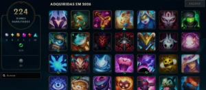 Vendo Conta do League of legends 136 heróis/ 120 skins LOL