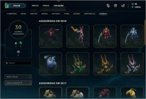 Conta LOL Diamond - All champions - Varias Skins Vitoriosa - League of Legends