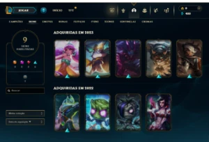 Prata 4 com 30 Champs e 9 Skins - League of Legends LOL