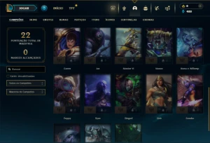 Prata 4 com 30 Champs e 9 Skins - League of Legends LOL