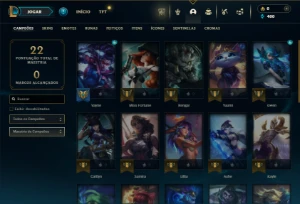 Prata 4 com 30 Champs e 9 Skins - League of Legends LOL