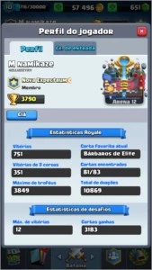 Clash Royale arena 12 com troca de nome