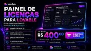 Painel de licenças para extensão do Lovable - Inteligência Artificial