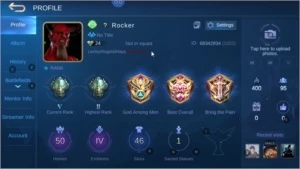 Conta Mobile Legends