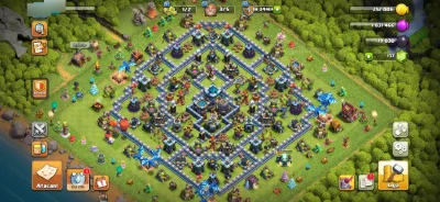 Conta CV 13 nível 158 com vários obstáculos raros - Clash of Clans