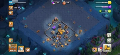 Conta CV 13 nível 158 com vários obstáculos raros - Clash of Clans