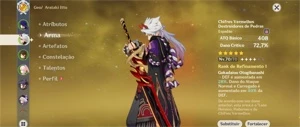 Conta Genshin Impact Raiden C4 + assinatura