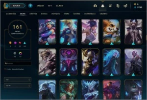 Conta league of legends platina 3 160 skins LOL