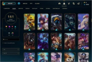 Conta league of legends platina 3 160 skins LOL