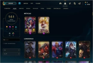 Conta league of legends platina 3 160 skins LOL