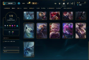 Contra Prata 4 com 55 Champs e 19 Skins - League of Legends LOL