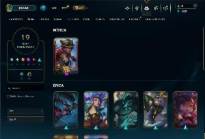 Contra Prata 4 com 55 Champs e 19 Skins - League of Legends LOL