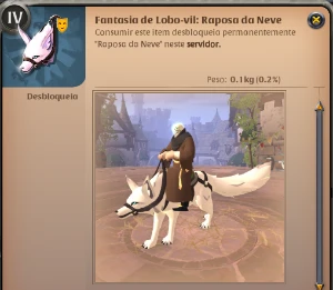 Skin de lobo-vil: Raposa da neve - Albion Online