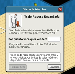 Traje de Raposa Habbo
