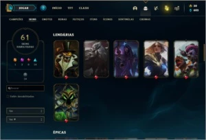 Conta Prata 2 com 3 Miticas e Twitch Medieval - League of Legends LOL