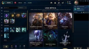 Conta LoL, platina 4, 118 skins, lvl 450. - League of Legends